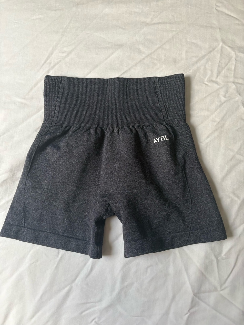 AYBL High-Waist Athletic Shorts in Charcoal